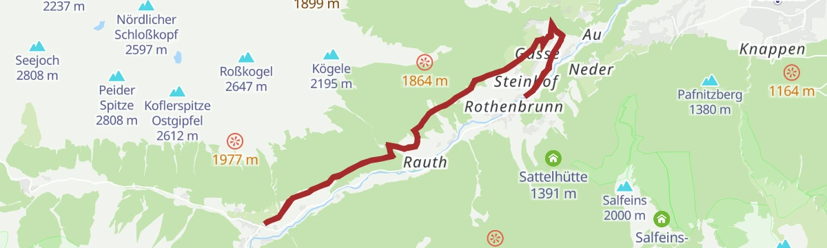 Route map: Sellraintaler Besinnungsweg